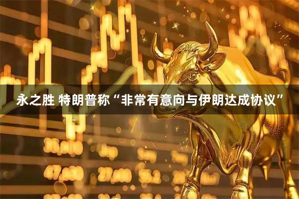 永之胜 特朗普称“非常有意向与伊朗达成协议”